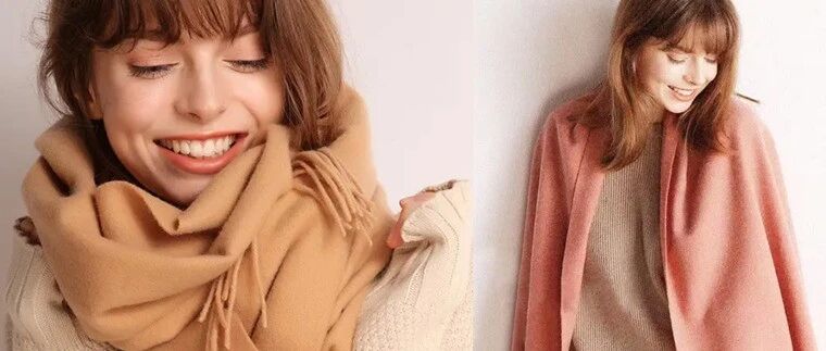 韩剧女主的穿搭心机～！可围可披大朵围巾，让风度温度一步到位！