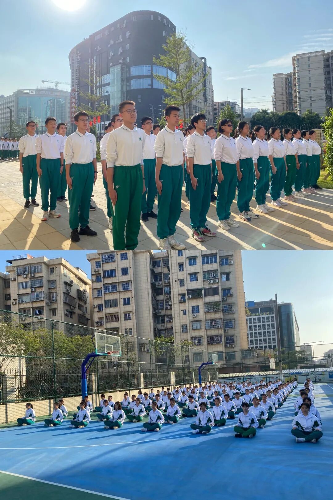 广州市培英中学云城校区军训第六天-上哪学