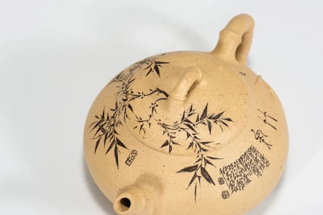 【隽器】— 6767储建锋制黄松刻绘 · 汉棠石瓢 & 汉瓦_紫砂_作品