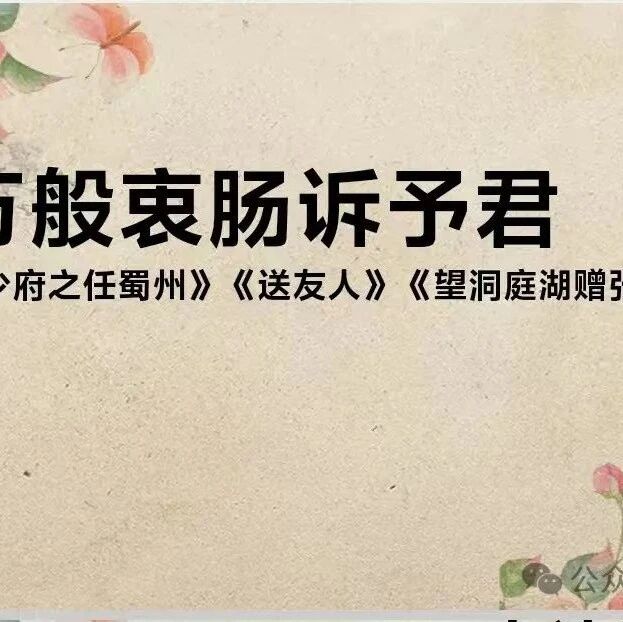 【青春语文·淑娇专栏】群诗教学:万般衷肠诉予君
