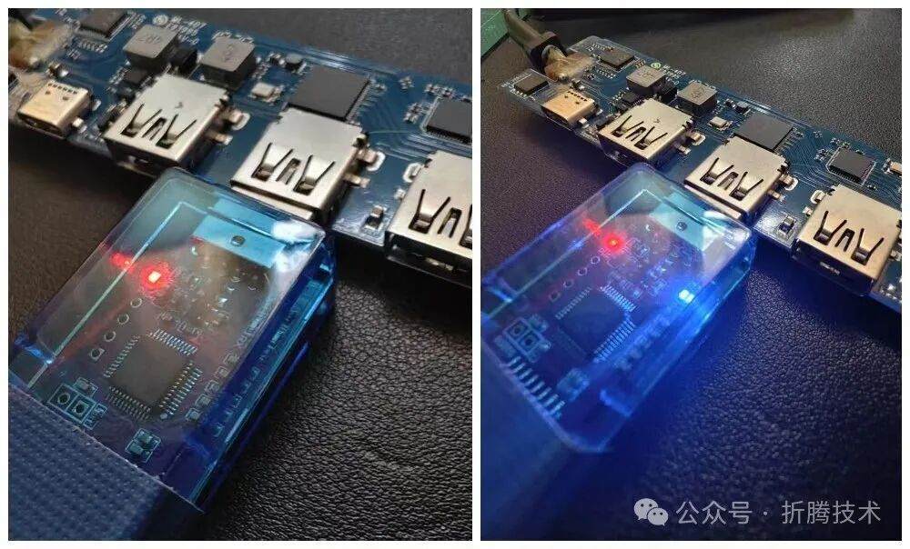 自动初始化，指示灯蓝灯亮起