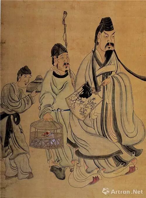 图3, 明·陈洪绶《右军笼鹅图》