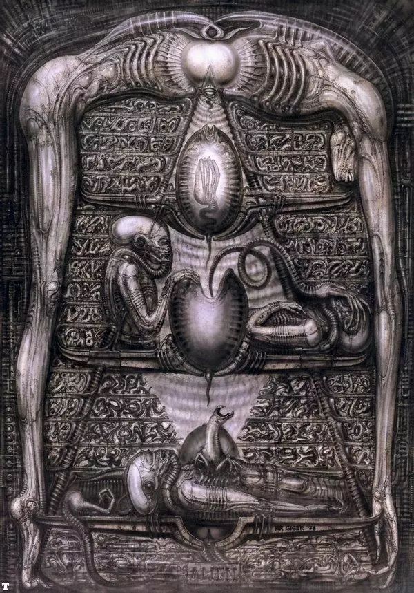 giger)的设计在片中被多次修改,因为出现了太明显的性暗示.