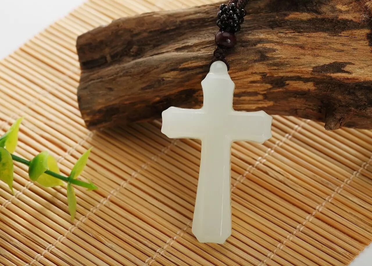 【圣洁的礼物,丰盛的祝福】正品金镶玉十字架低至99元