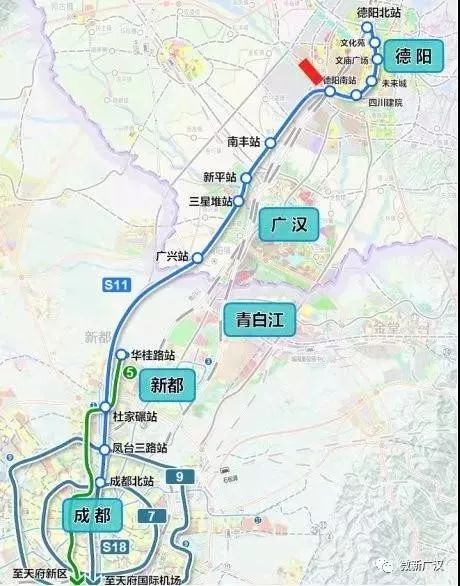 成都地鐵3號線要通到廣漢了德陽距離擁有地鐵還會遠嗎