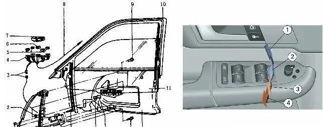 车窗是如何升降的？用手为什么按拉不动？3D动画详解工作原理的图7