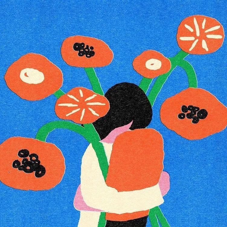 收集这些高级插画春天换新头像