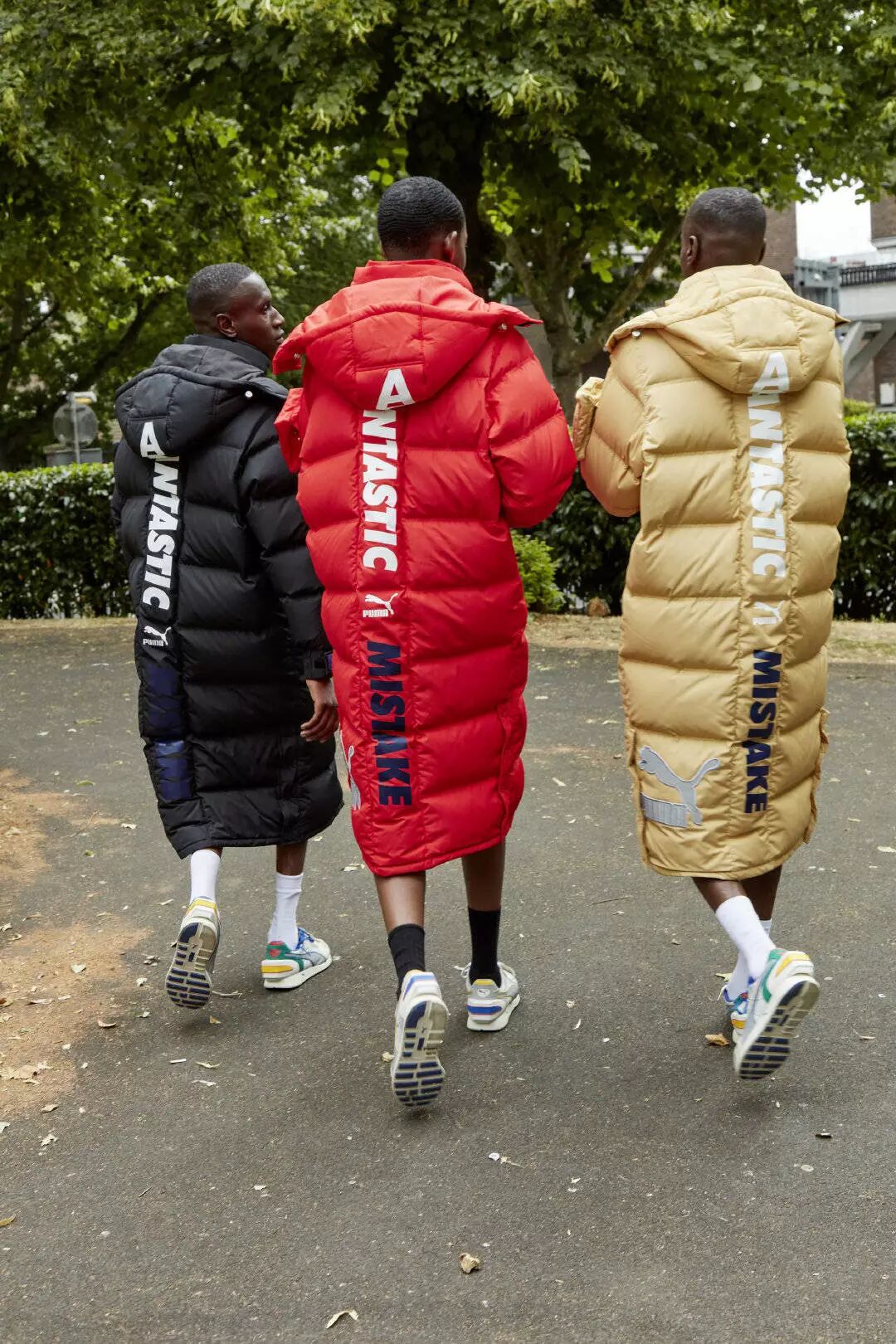 puma x ader error long puffer jacket