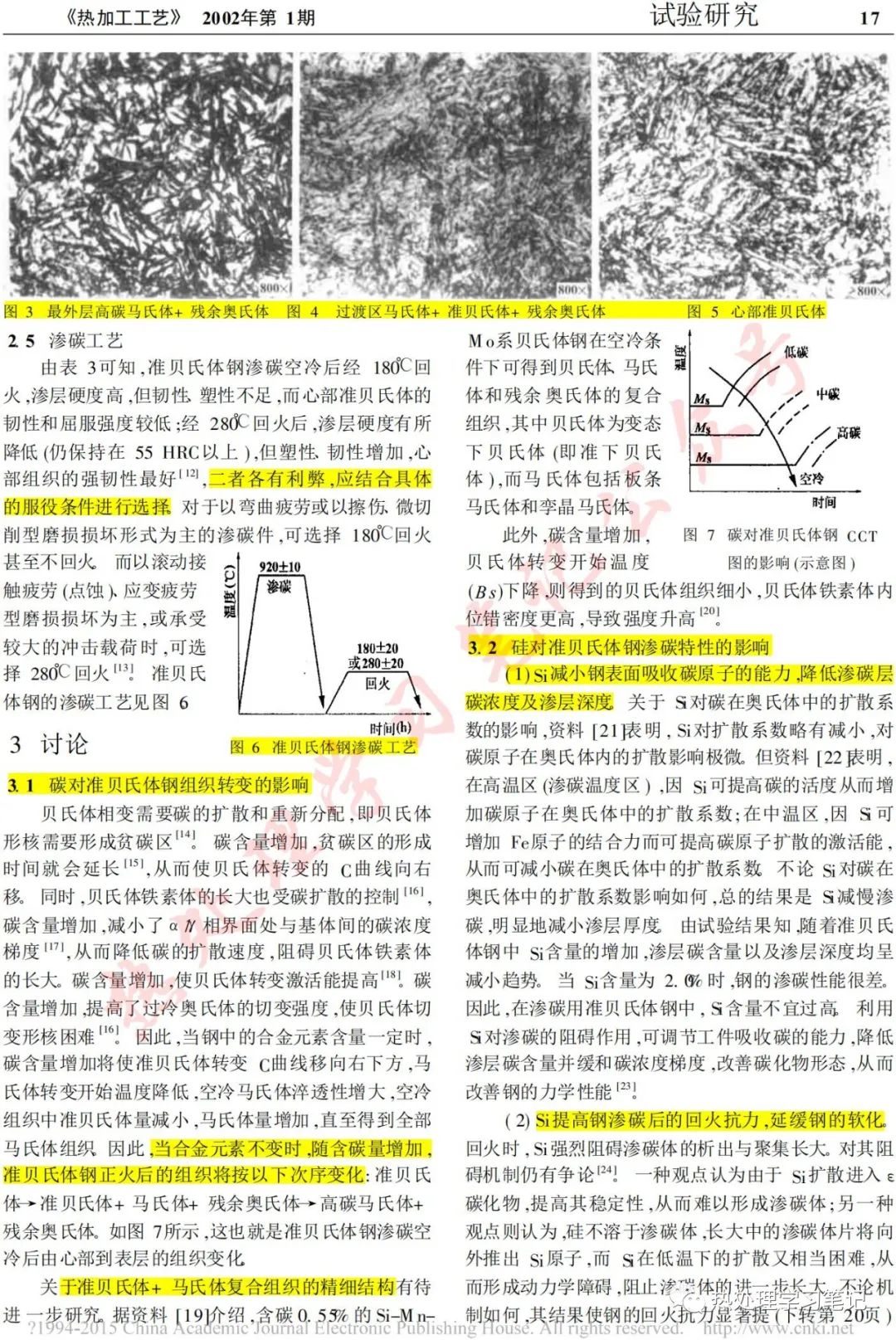 准贝氏体钢的渗碳特性及渗碳工艺的图3