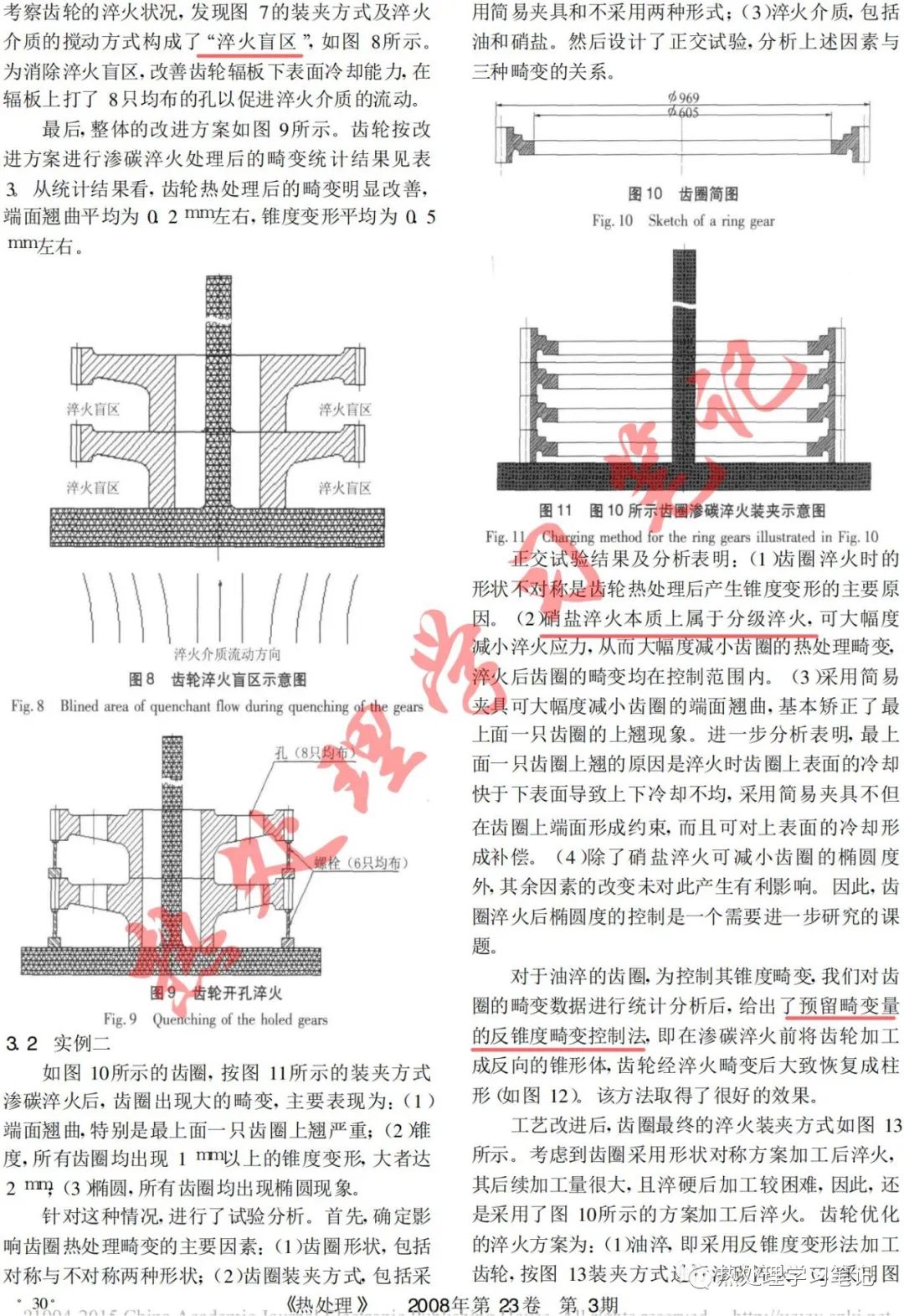 渗碳齿轮的热处理畸变及其控制技术的图7