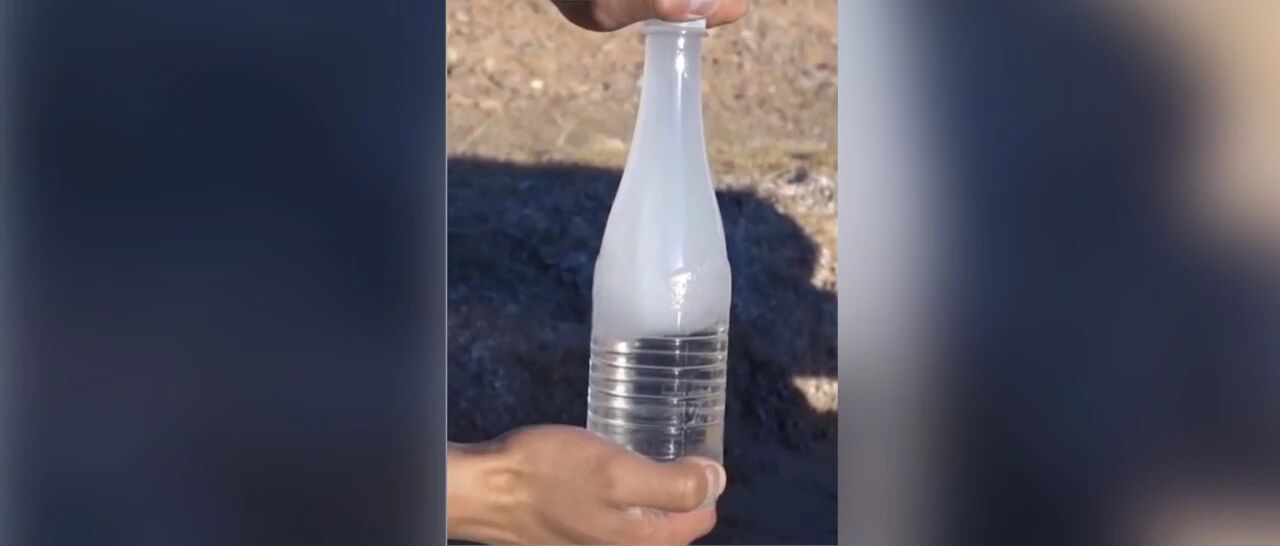 怎么回事？西藏官兵打开矿泉水瞬间结冰