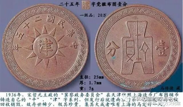 中国铜币的“十大珍”和“十小珍”