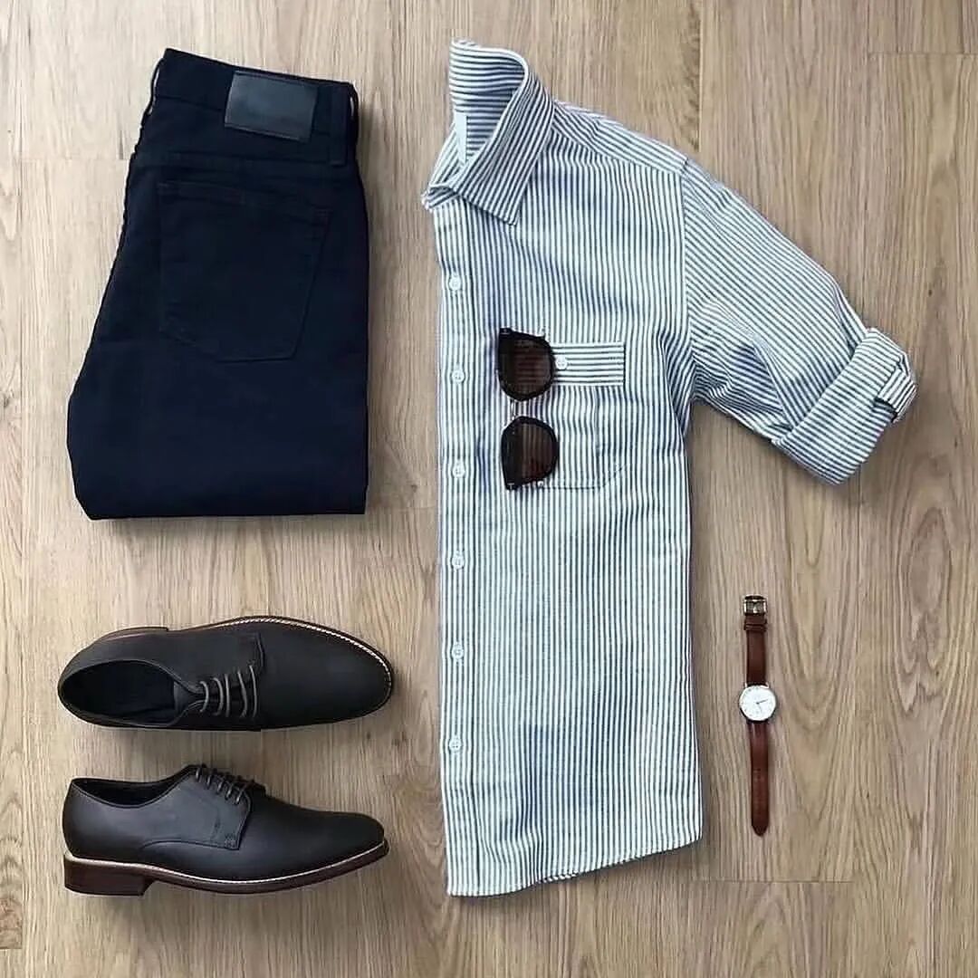 3套男士“衬衫+长裤”搭配，简约优雅，帅气有型！