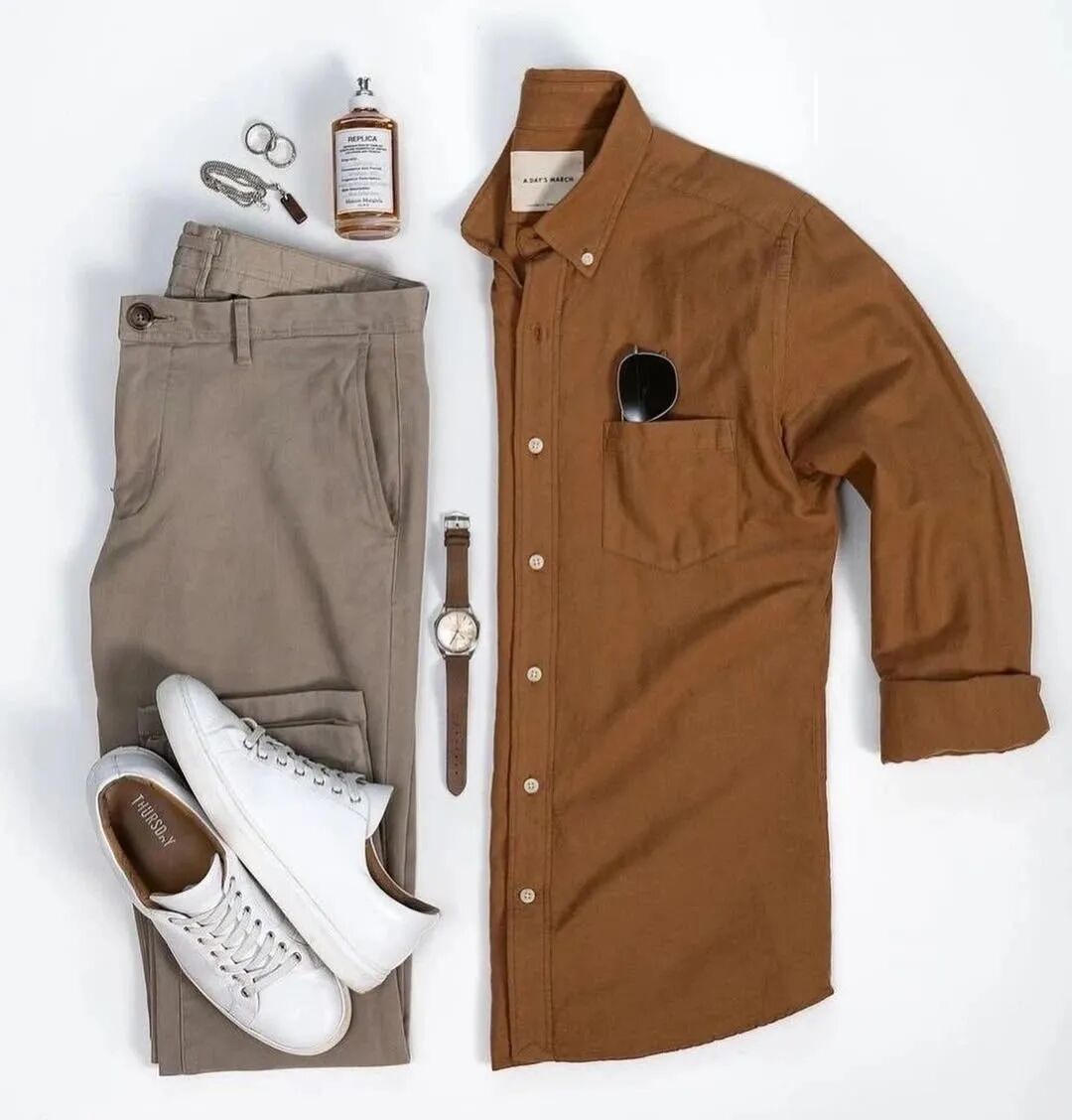 3套男士“衬衫+长裤”搭配，简约优雅，帅气有型！