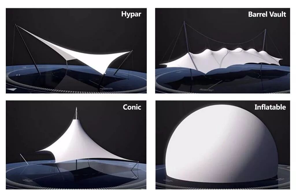 几种张拉膜和充气膜
