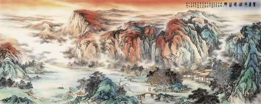 花勇兵山水画赏析：笔揽烟霞开远岫，墨凝丘壑见清襟（图5）