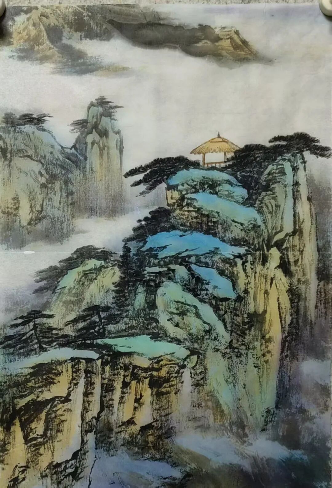 花勇兵山水画赏析：笔揽烟霞开远岫，墨凝丘壑见清襟（图2）