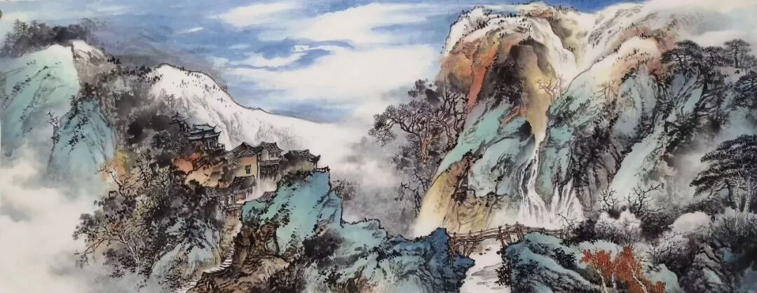 高飞山水画赏析： 挥毫落纸开云境 ，泼墨凝光见逸心（图5）