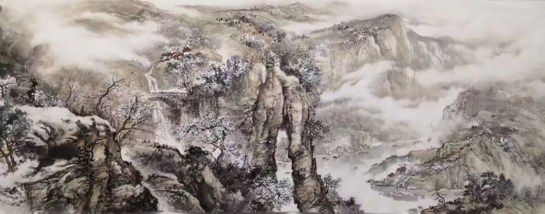 高飞山水画赏析： 挥毫落纸开云境 ，泼墨凝光见逸心（图4）