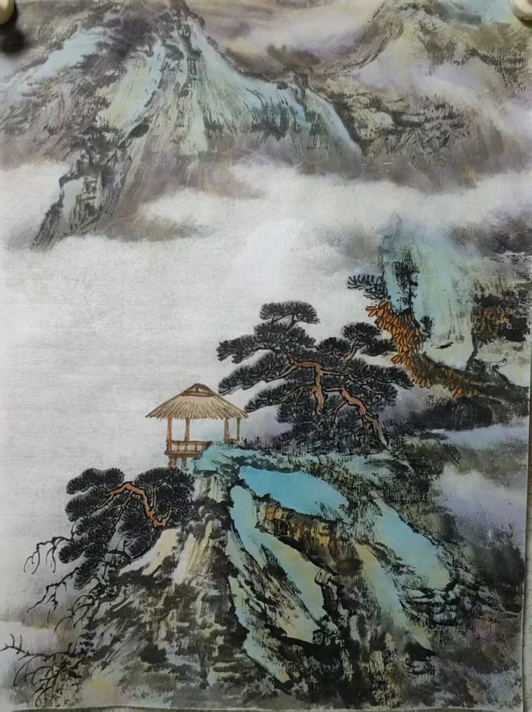花勇兵山水画赏析：笔揽烟霞开远岫，墨凝丘壑见清襟（图16）