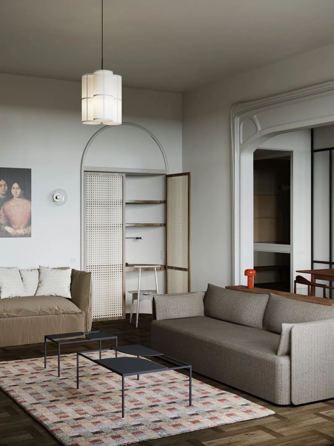 一室一厅复古轻奢风，精致细节让家更美！