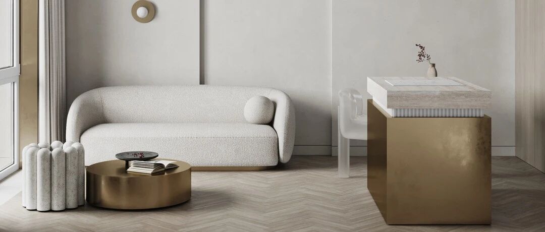 45㎡ 轻奢一室户，厨房做隐藏式设计更好看！