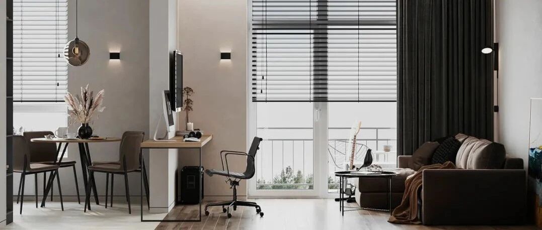 一居室小公寓，卧室做地台、浴室两分离，1㎡都不浪费