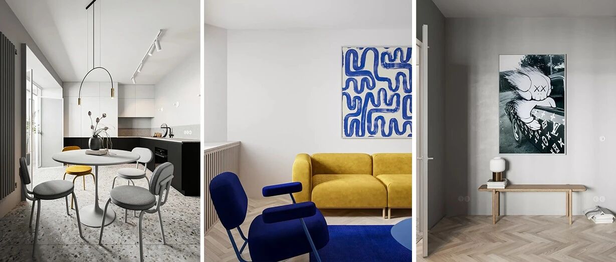 90㎡轻奢三房，艺术品这么用太有腔调