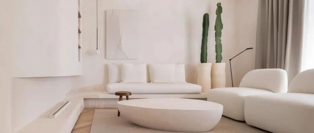 全吊顶极简白客厅，越纯粹越高级！