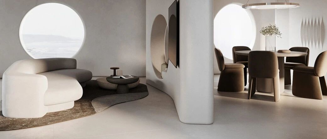 弧形家具、特色圆窗、曲线隔墙，线条还可以这样用！