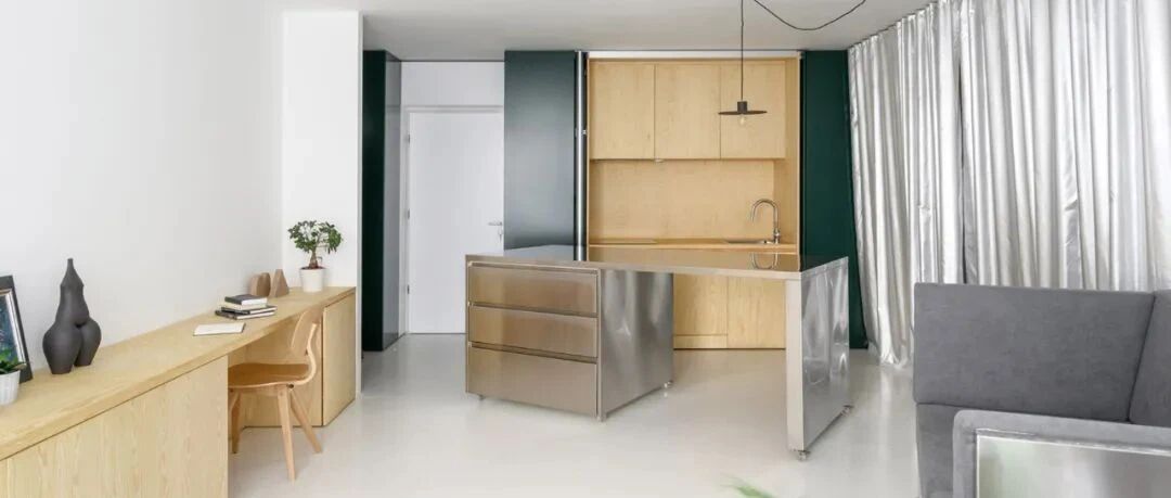 60㎡ 一室一厅，客厅放个多功能柜台，小空间也能大两倍！