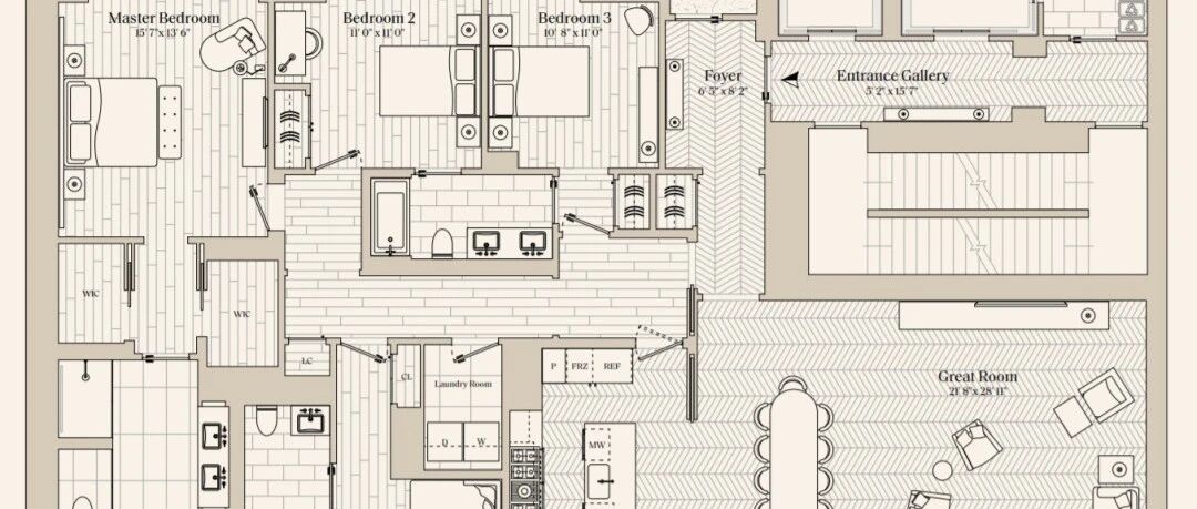 售价20万/㎡的全平层，软装也是顶配
