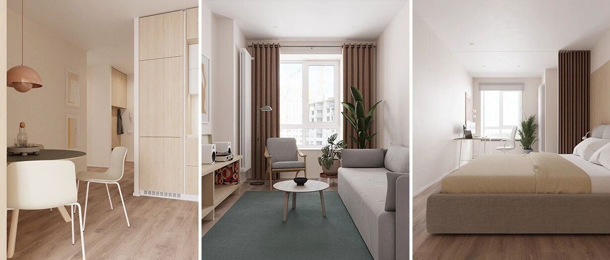 68㎡一居室这样布局，合理利用每个角落空间