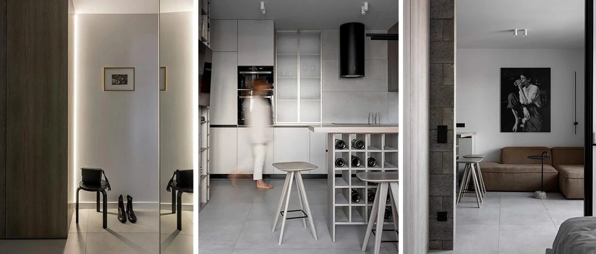 64㎡ 高级灰二居室，巧妙设置收纳空间，个性又好看！