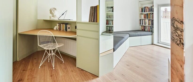 60㎡单身公寓, 多功能家具简约又实用