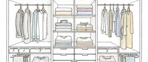 衣柜内部结构这样布局，解决你家 90% 的收纳难题