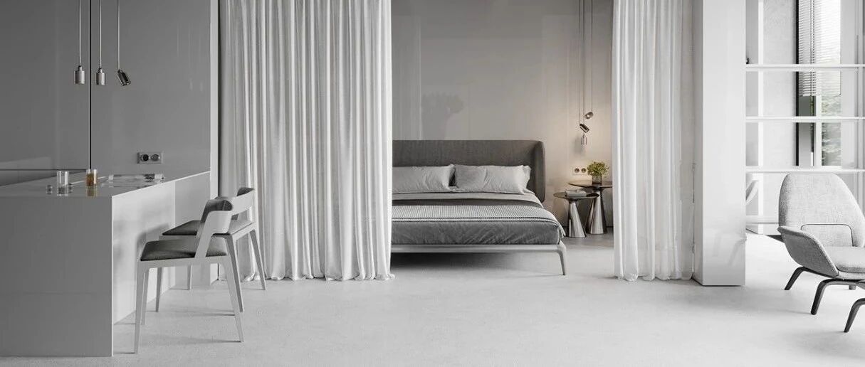 一室户小公寓，只用帘子做卧室门，通透、显大还有格调!