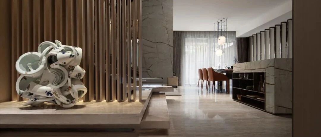 163㎡ 下叠样板房，客餐厅全开放，大宅才有的尺度