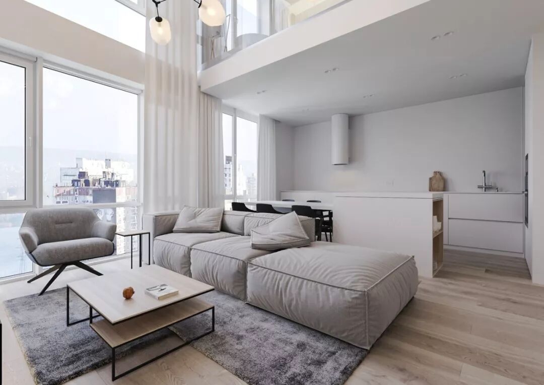 纯白色 LOFT，完美诠释极简风格