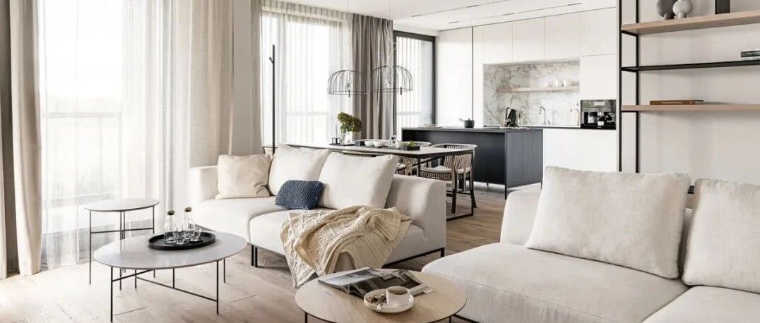 简约风的两室一厅，卧室用木饰面做背景太有范了！