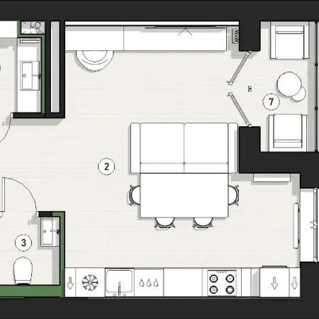 高级灰小公寓，一室户做分离式卫浴简约又大气