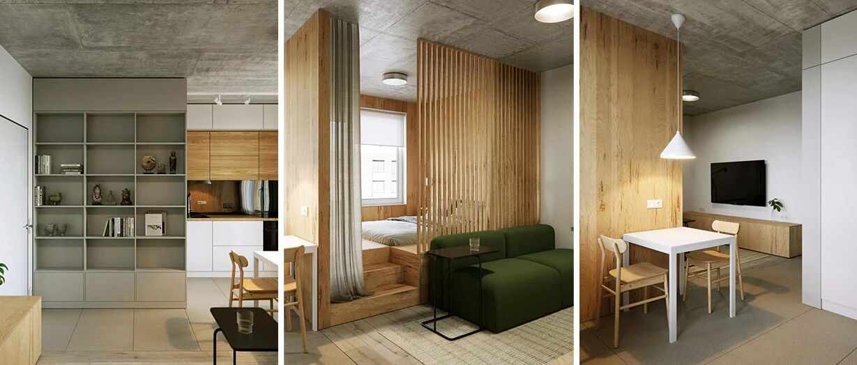 36㎡ 一室户小宅，暗藏玄机的设计 1㎡ 能当 2㎡ 用！