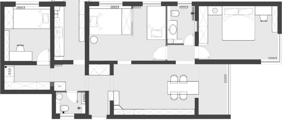 120㎡ 巧用移门做隔断，三居室秒变四居室！