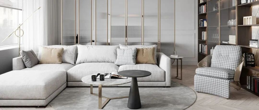 两室一厅轻奢设计, 客厅这么布置真显格调