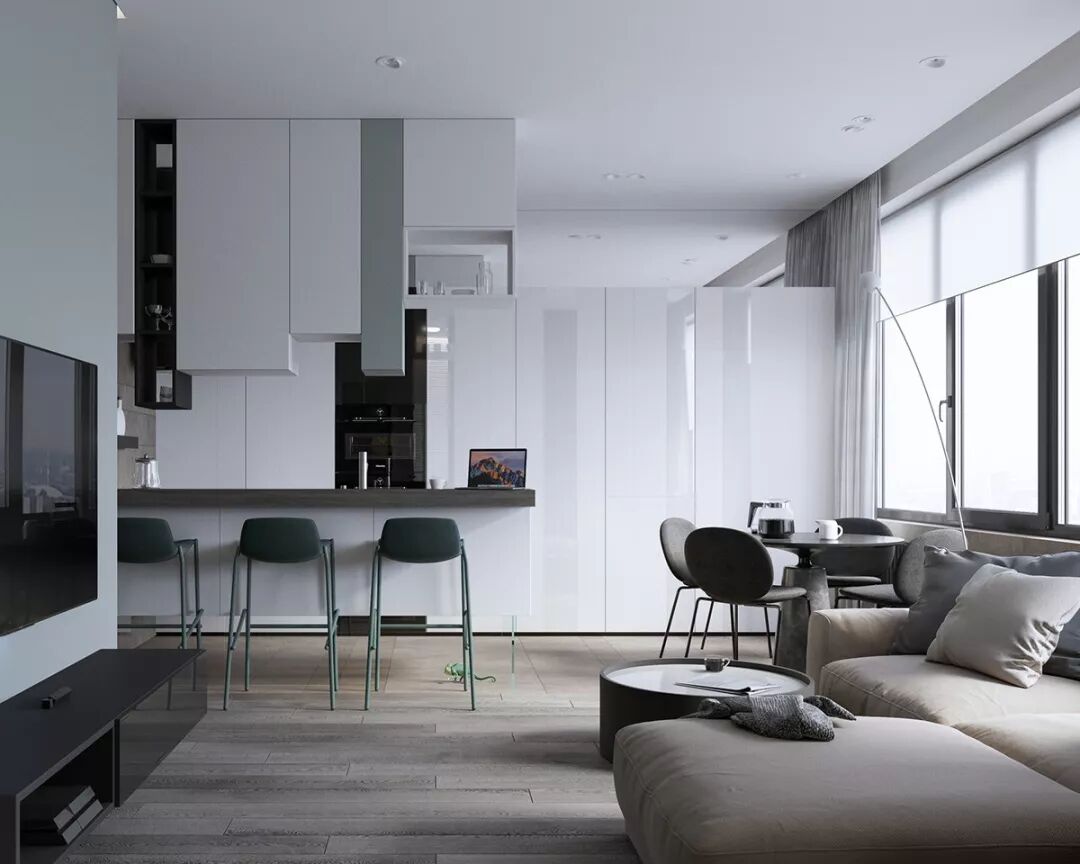 住进高级灰的家中，工作、生活都挺好！