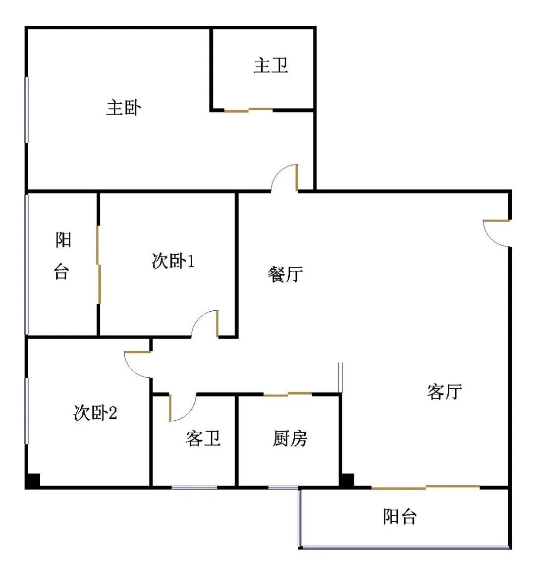 广州天河北二手房出售，嘉尚国际公寓，106平方，南向3房2卫，900万。
