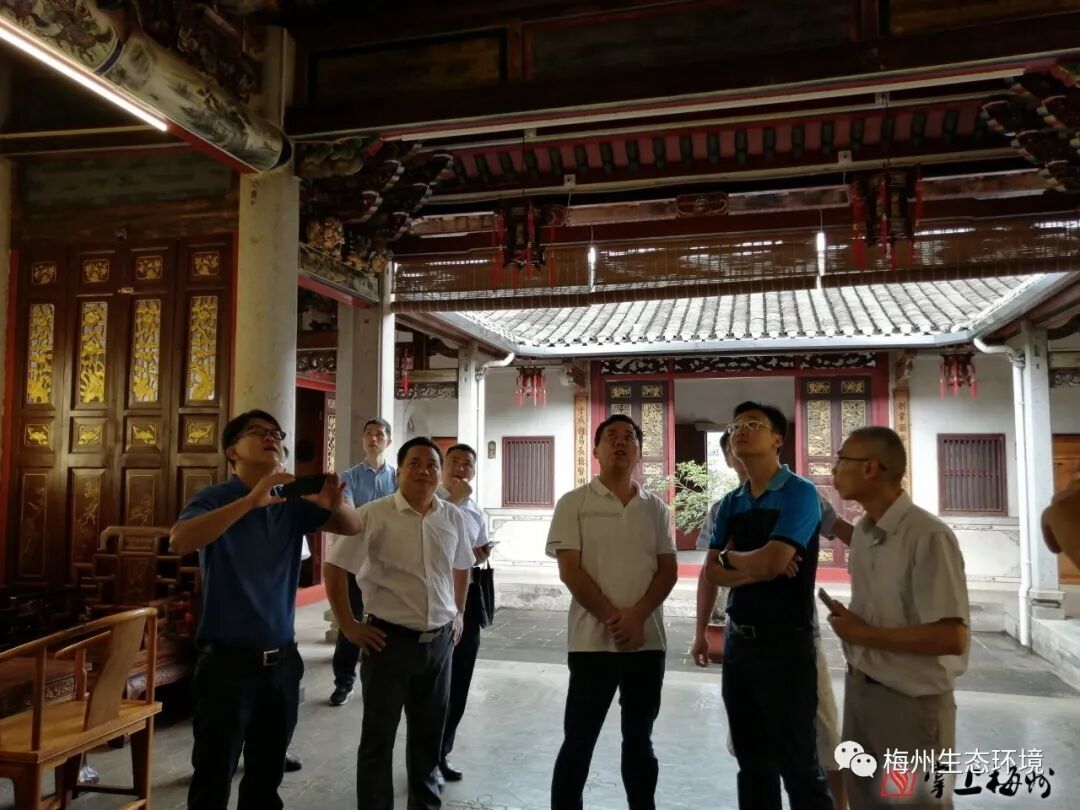 黄文沐先后到梅县区丙村镇客都人家文旅综合体项目现场,芦陵村,松口镇