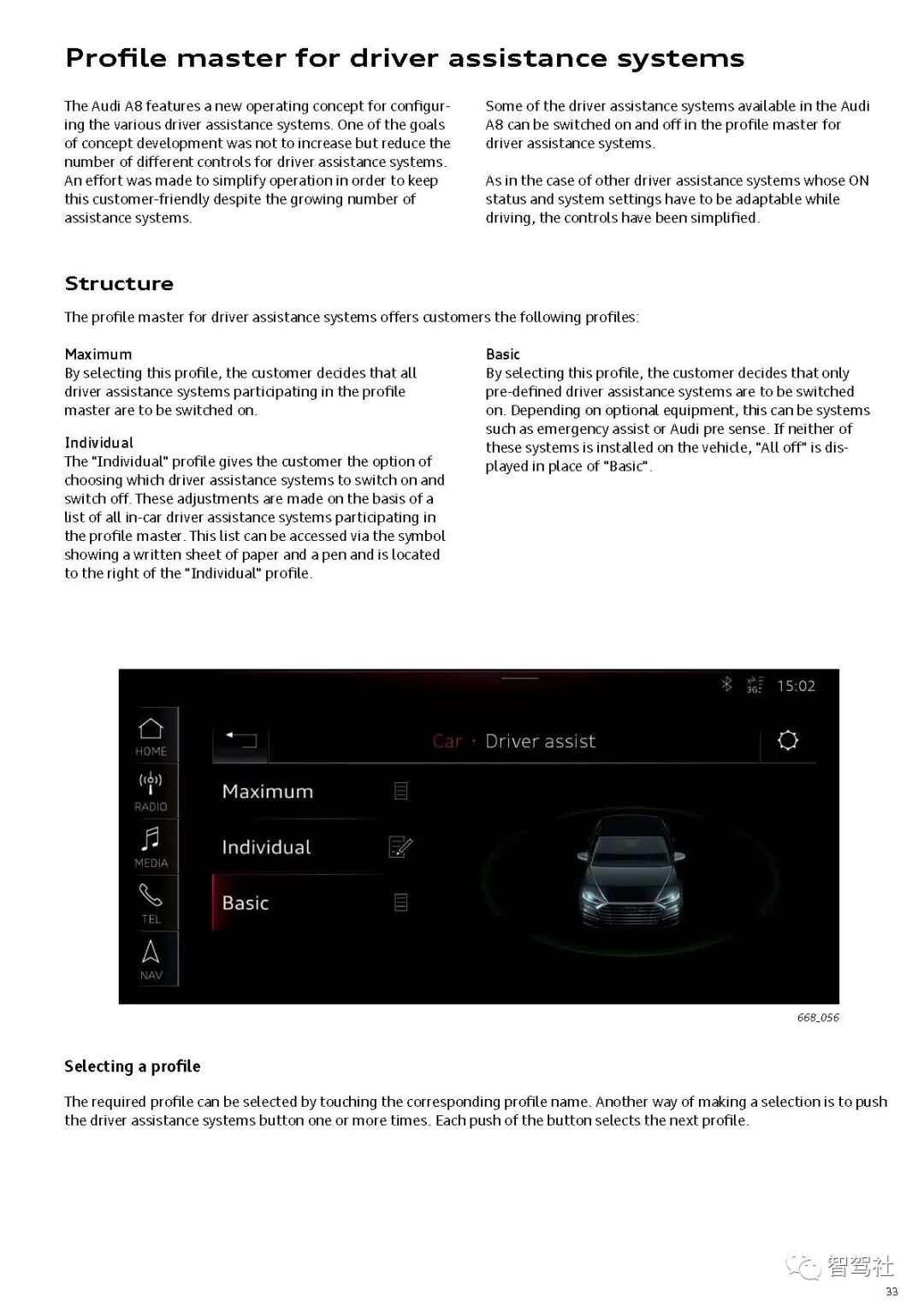 奥迪A8驾驶辅助系统的图36