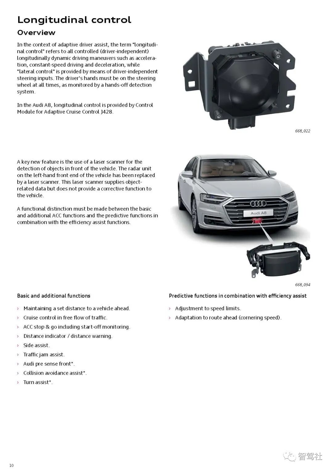 奥迪A8驾驶辅助系统的图13