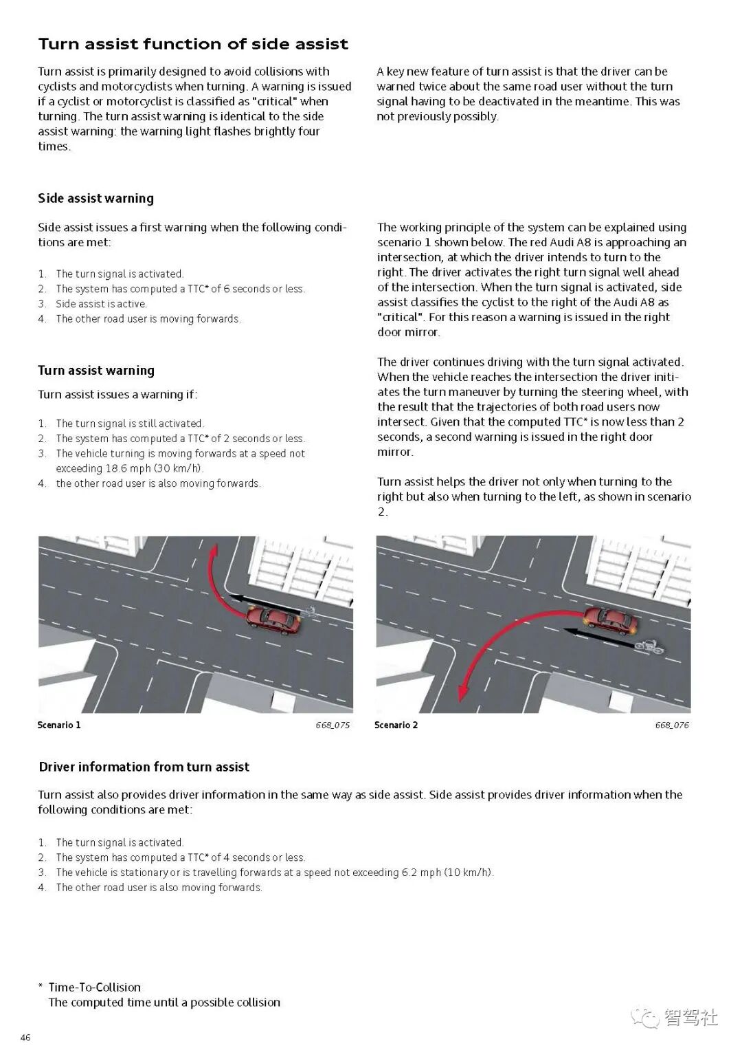 奥迪A8驾驶辅助系统的图49